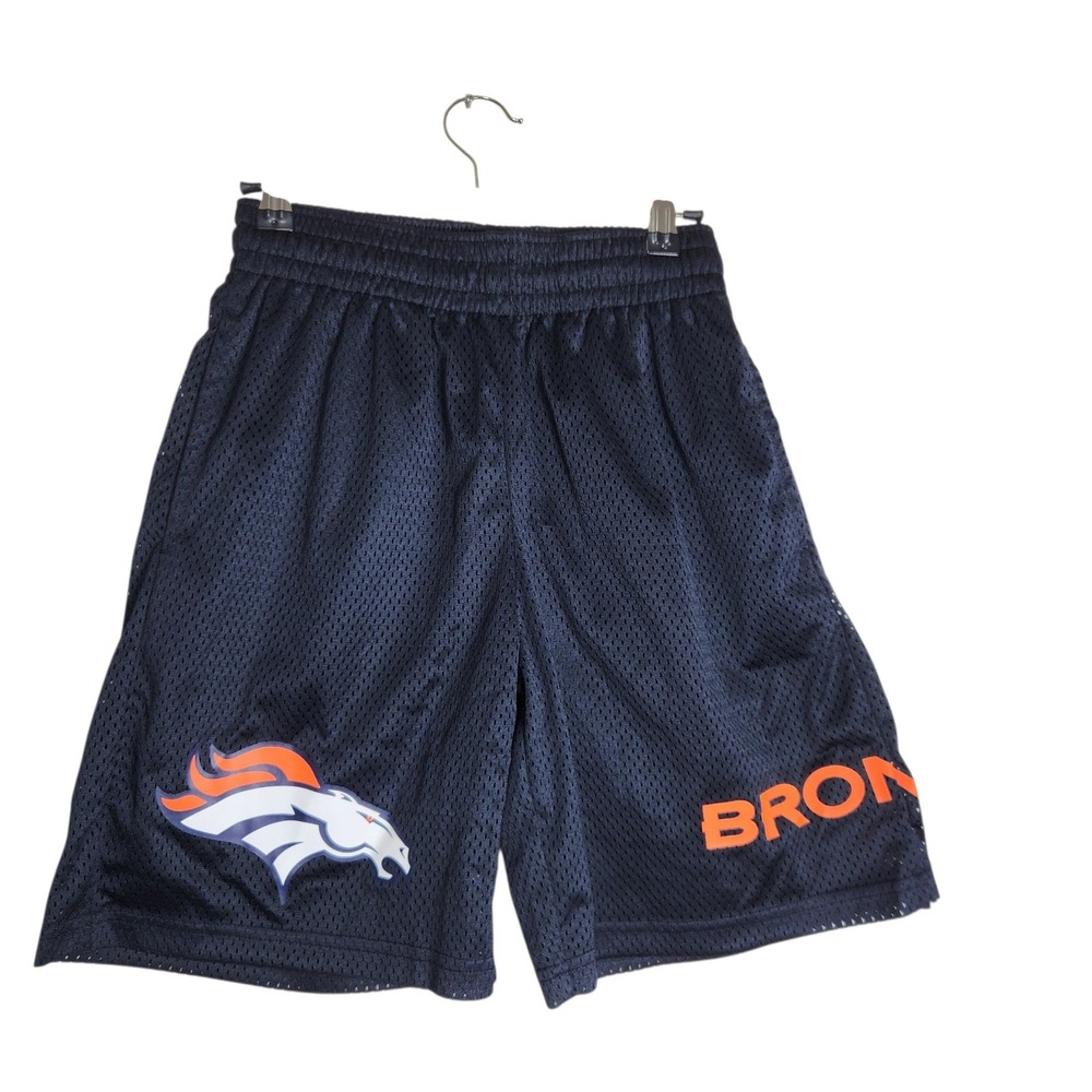 New Era Denver Broncos NFL Mesh Athletic Shorts Mens Small Navy Blue